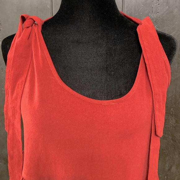 Romwe Orange brick sleeveless cropped top - Size Medium - Picture 4 of 8